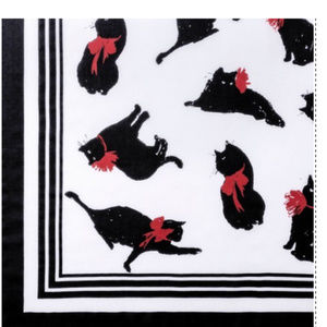 Milu Print Cat Scarf 42x42